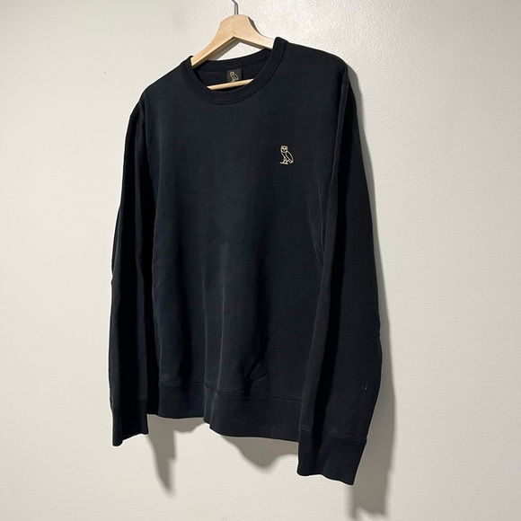 OVO Men’s Black Long Sleeve Crewneck Sweatshirt - Size Medium, Made in Canada - Picture 3 of 11